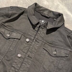 7 For All Mankind Charcoal Shirt Jacket